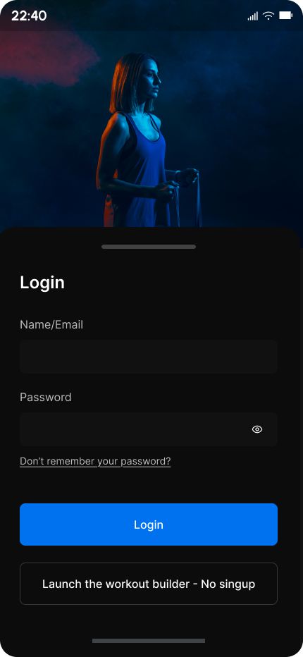 After login